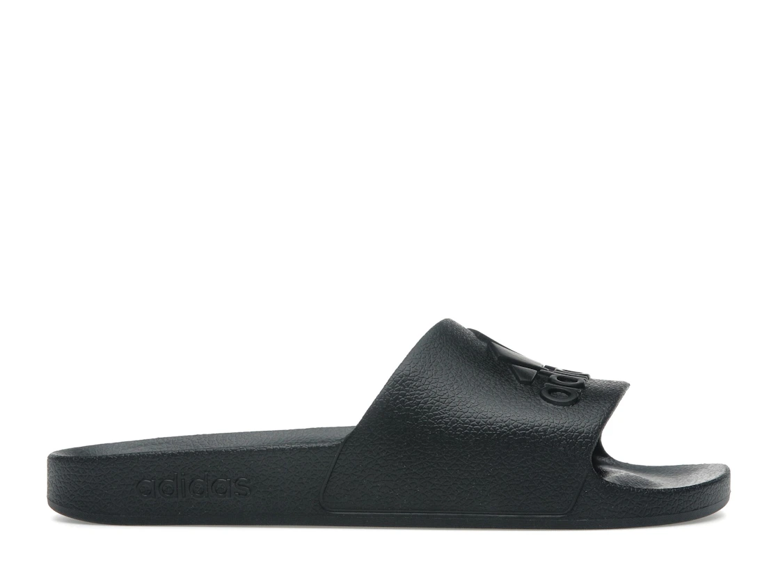 Vue 1 de adidas Adilette Aqua Slides Core Black Logo