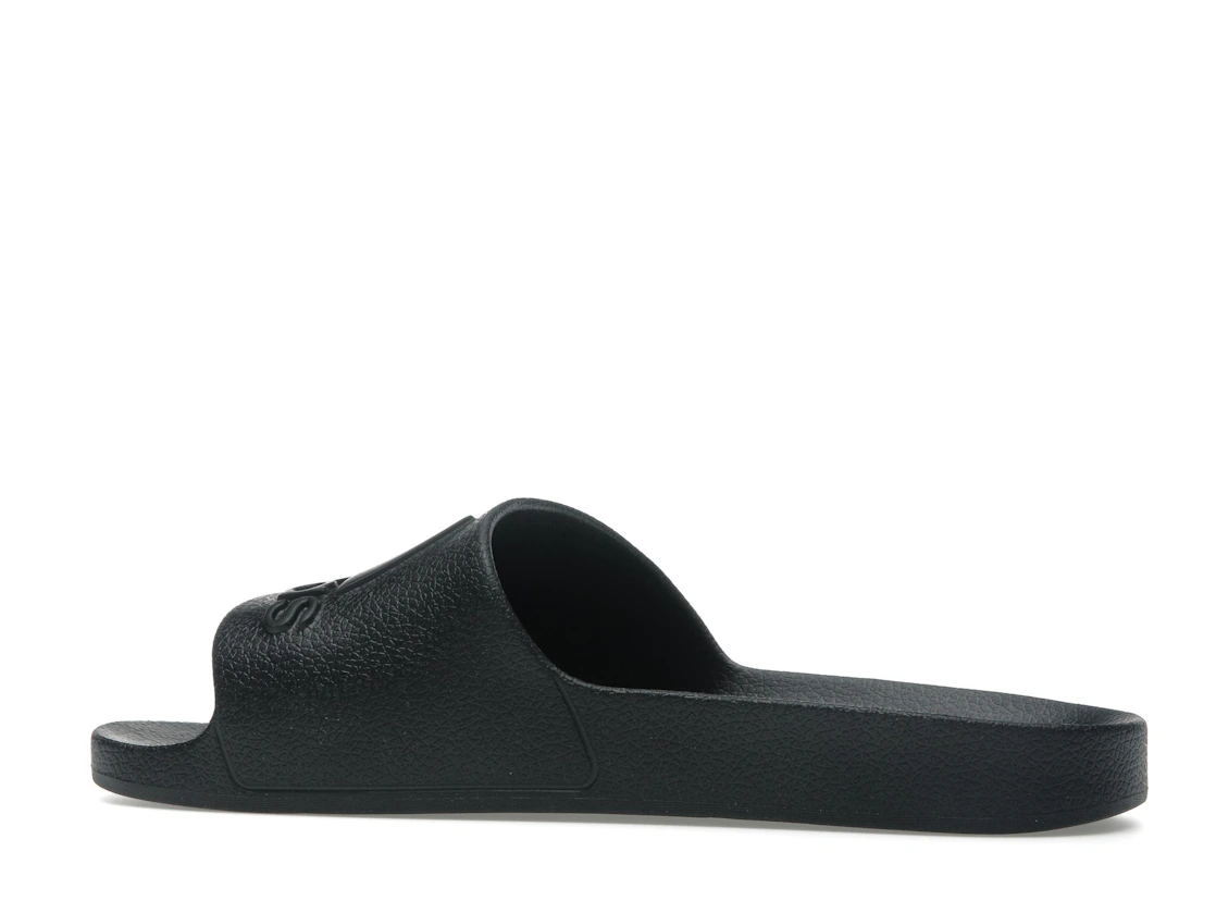 Vue 21 de adidas Adilette Aqua Slides Core Black Logo