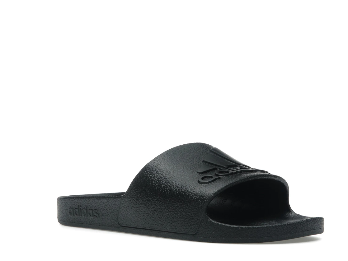 Vue 5 de adidas Adilette Aqua Slides Core Black Logo
