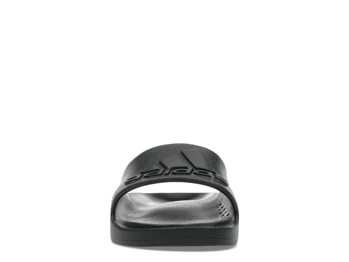 Vue 10 de adidas Adilette Aqua Slides Core Black Logo