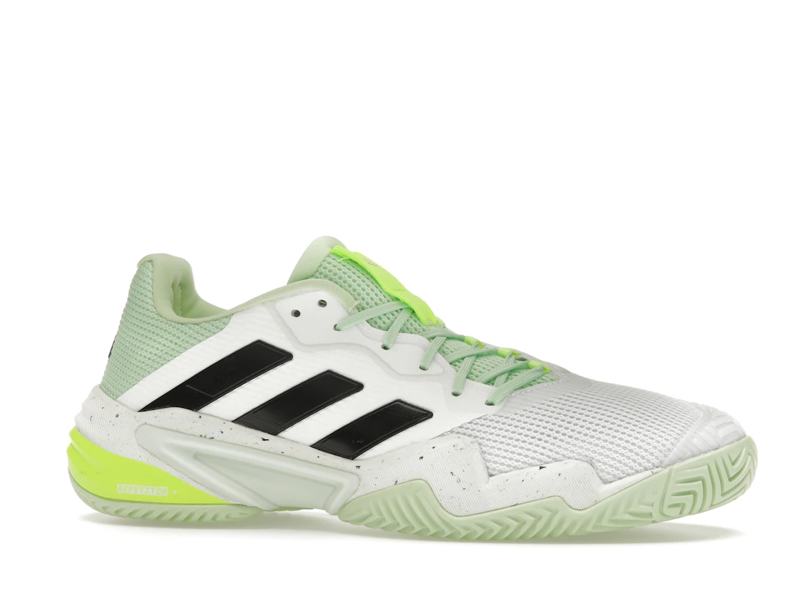 Vue 3 de adidas Barricade 13 Cloud White Core Black Semi Green Spark