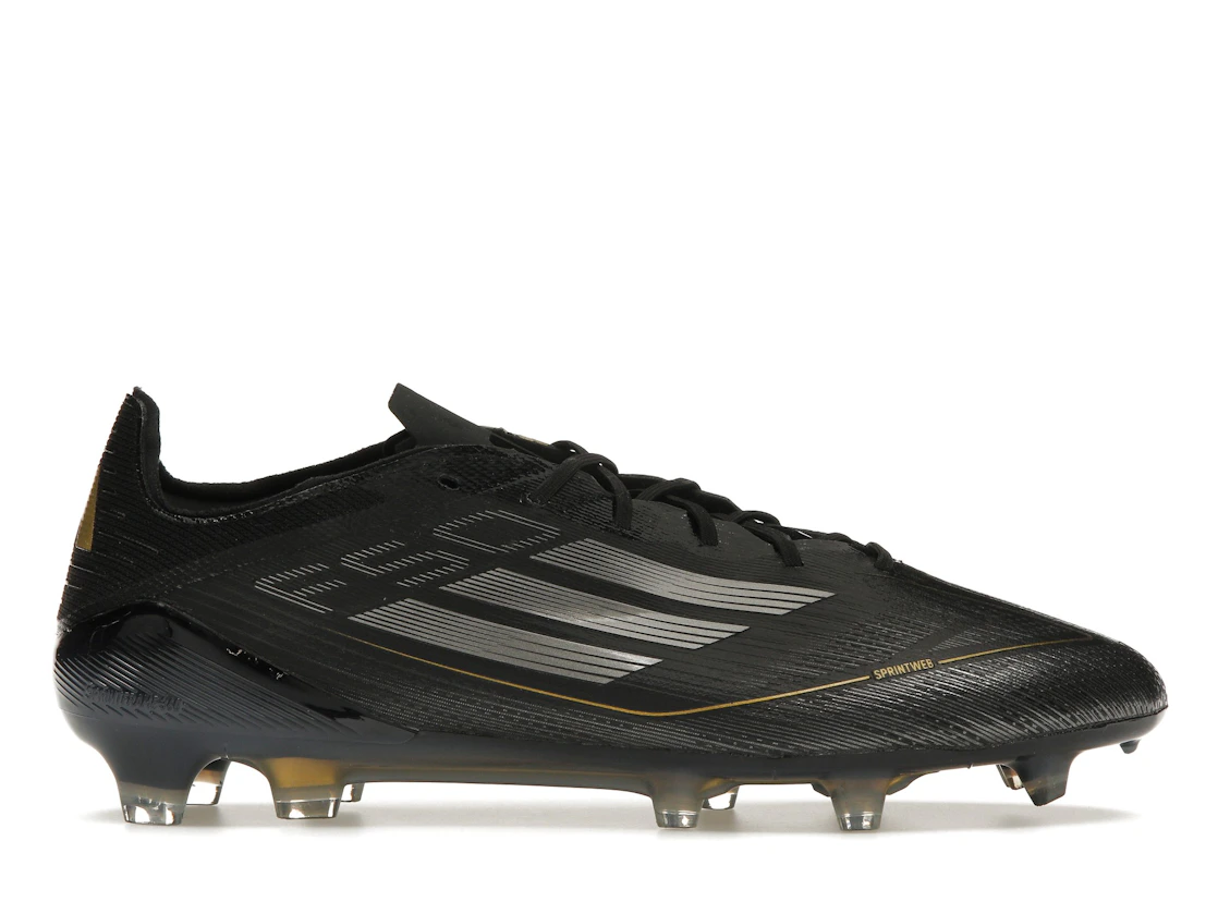 Vue 1 de adidas F50 Elite FG Core Black Iron Metallic Gold Metallic