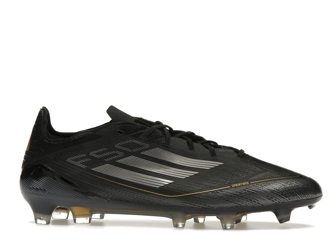 Vue 2 de adidas F50 Elite FG Core Black Iron Metallic Gold Metallic