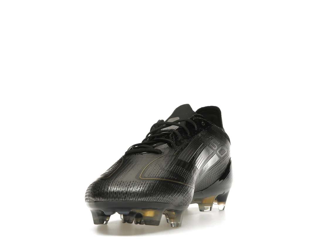 Vue 12 de adidas F50 Elite FG Core Black Iron Metallic Gold Metallic
