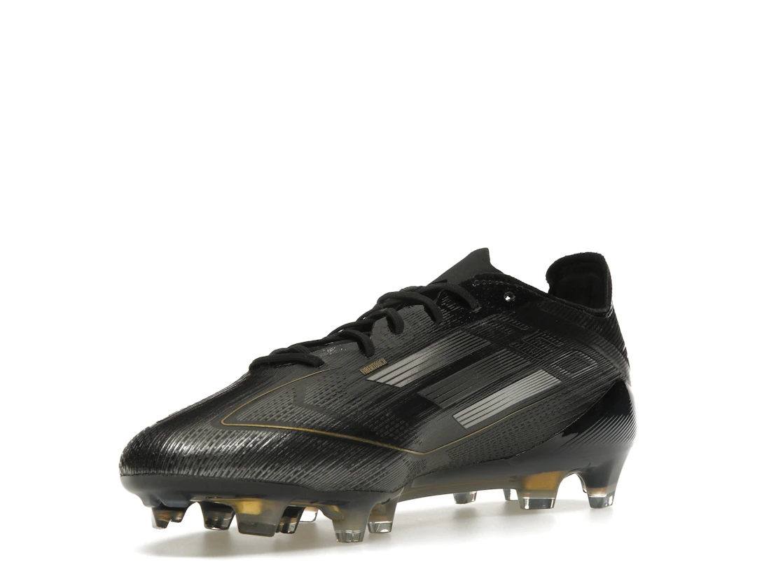 Vue 14 de adidas F50 Elite FG Core Black Iron Metallic Gold Metallic