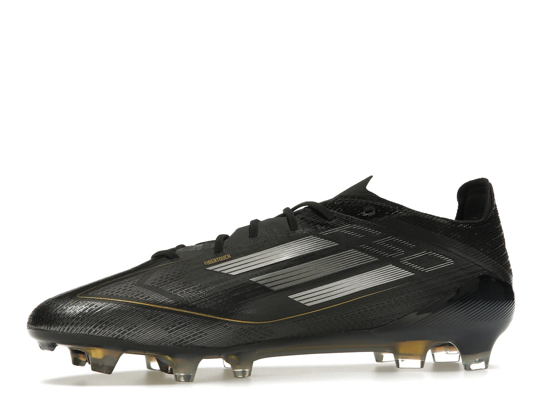 Vue 17 de adidas F50 Elite FG Core Black Iron Metallic Gold Metallic