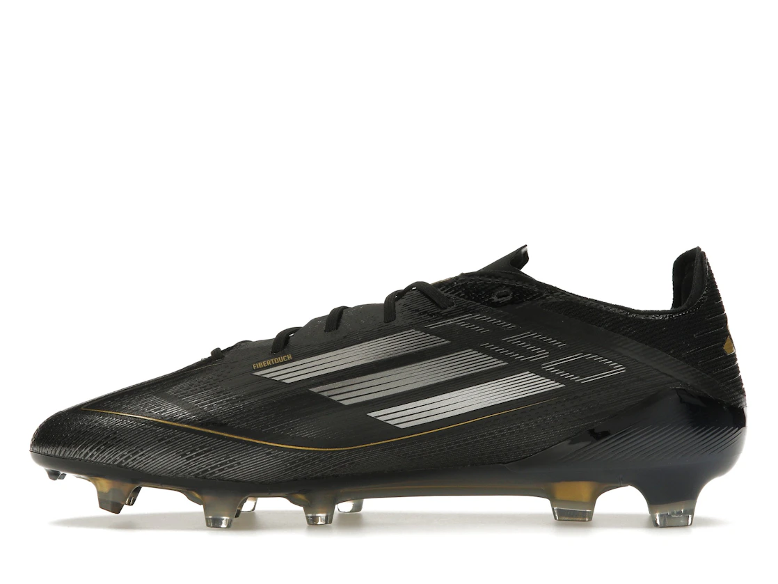 Vue 19 de adidas F50 Elite FG Core Black Iron Metallic Gold Metallic