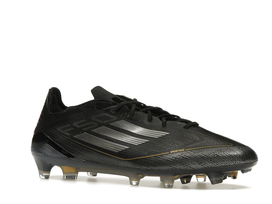 Vue 4 de adidas F50 Elite FG Core Black Iron Metallic Gold Metallic