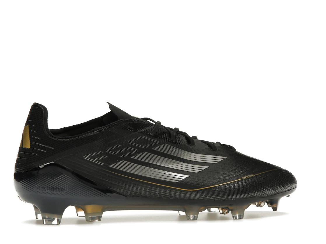 Vue 35 de adidas F50 Elite FG Core Black Iron Metallic Gold Metallic