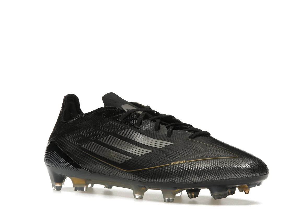 Vue 5 de adidas F50 Elite FG Core Black Iron Metallic Gold Metallic