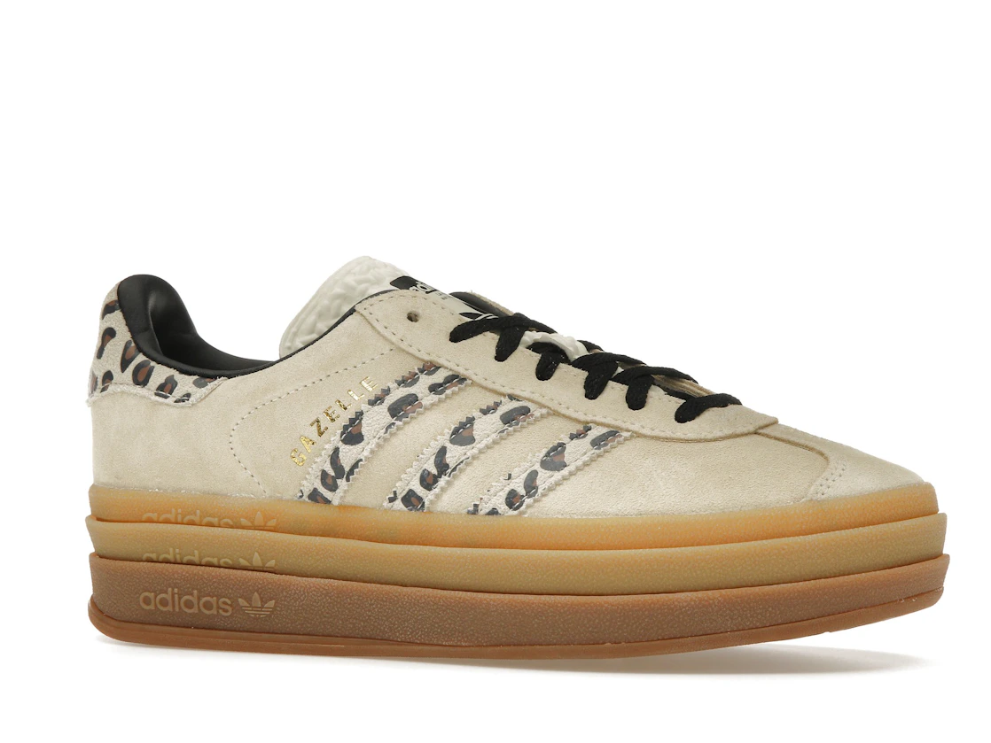 Vue 3 de adidas Gazelle Bold Cream Black Leopard 