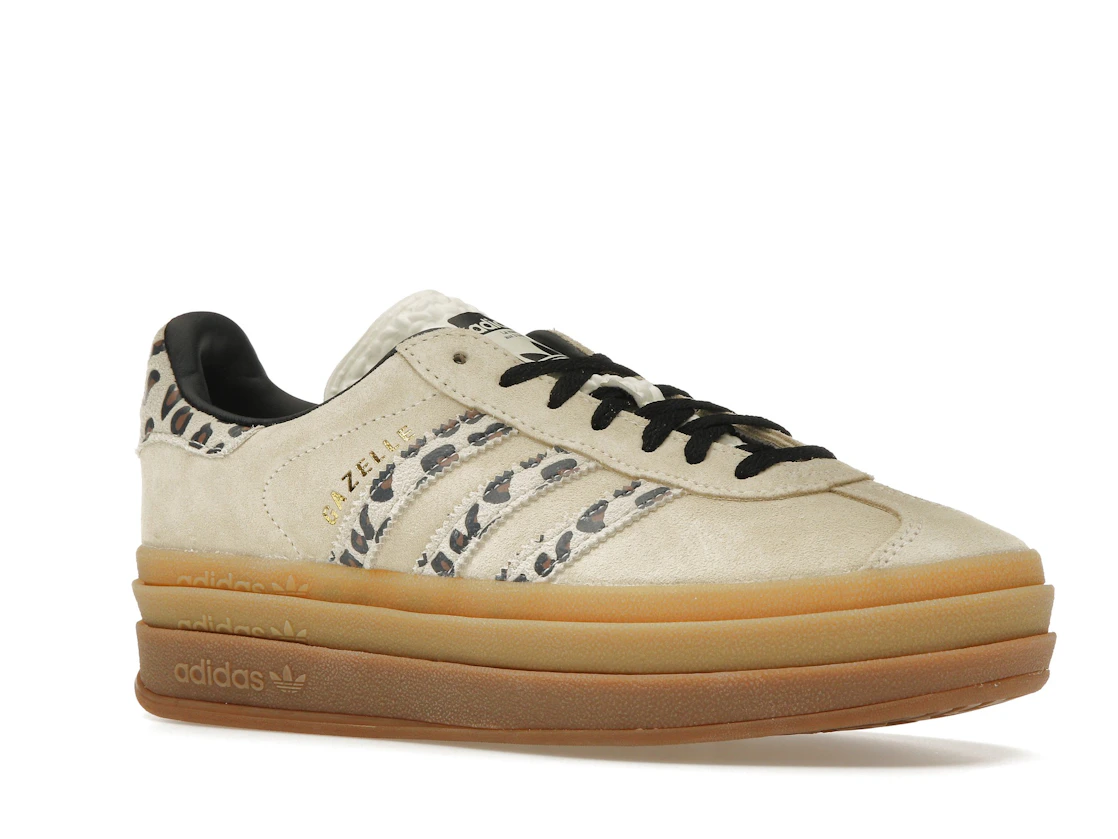 Vue 4 de adidas Gazelle Bold Cream Black Leopard 