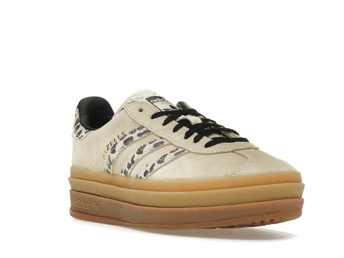 Vue 6 de adidas Gazelle Bold Cream Black Leopard 
