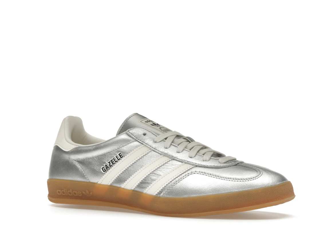 Vue 4 de adidas Gazelle Indoor Silver Metallic Core White