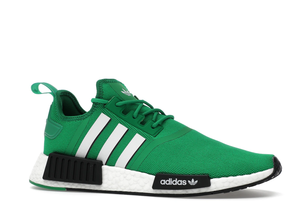 Vue 3 de adidas NMD R1 Green Cloud White Core Black