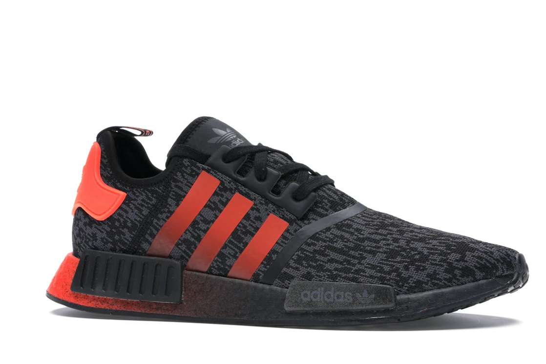 Vue 3 de adidas NMD R1 Solar Red Core Black
