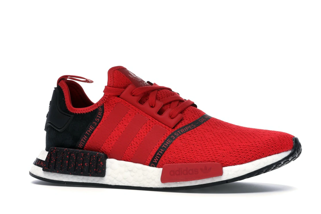 Vue 3 de adidas NMD R1 Speckle Pack Scarlet
