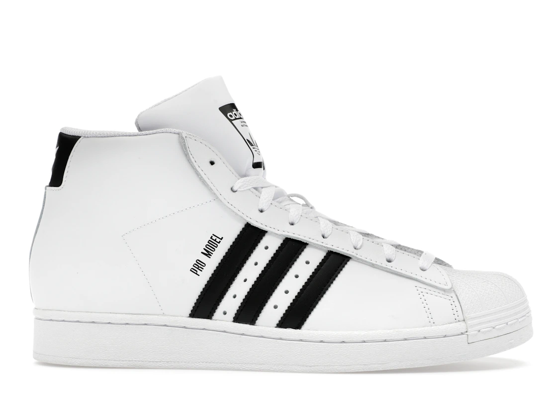 Vue 2 de adidas Pro Model Mid White Black