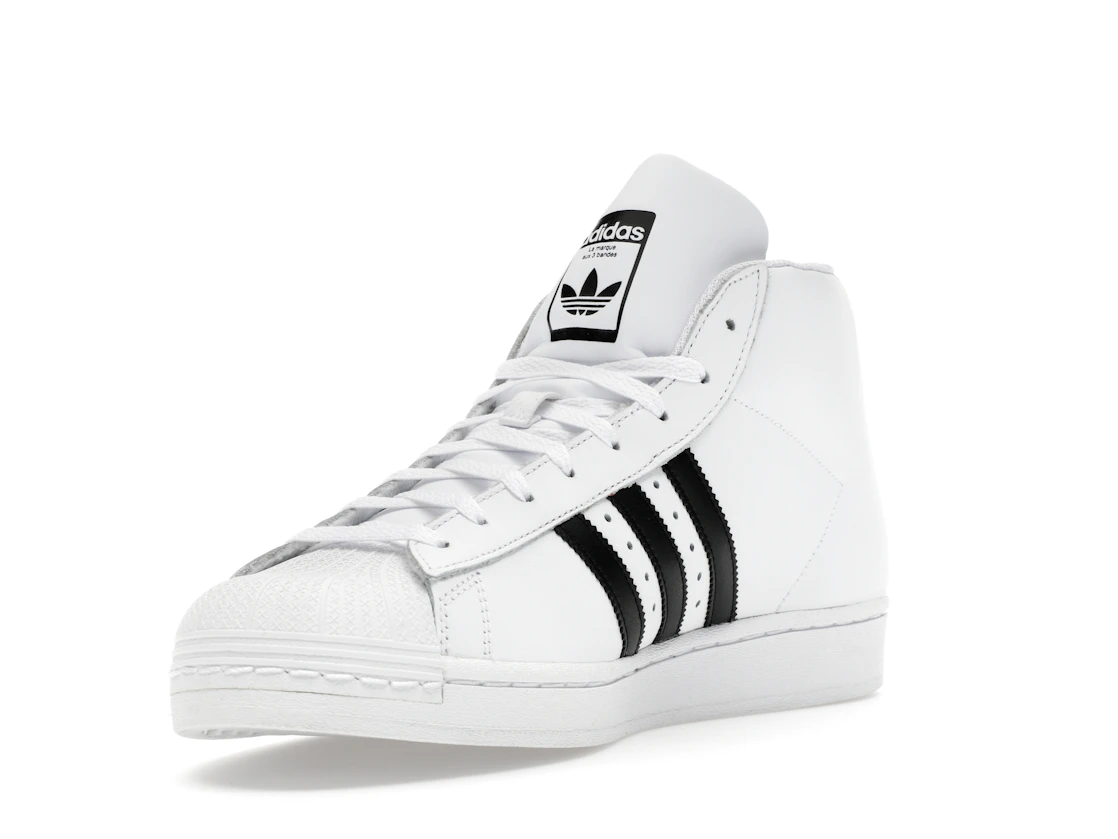 Vue 14 de adidas Pro Model Mid White Black