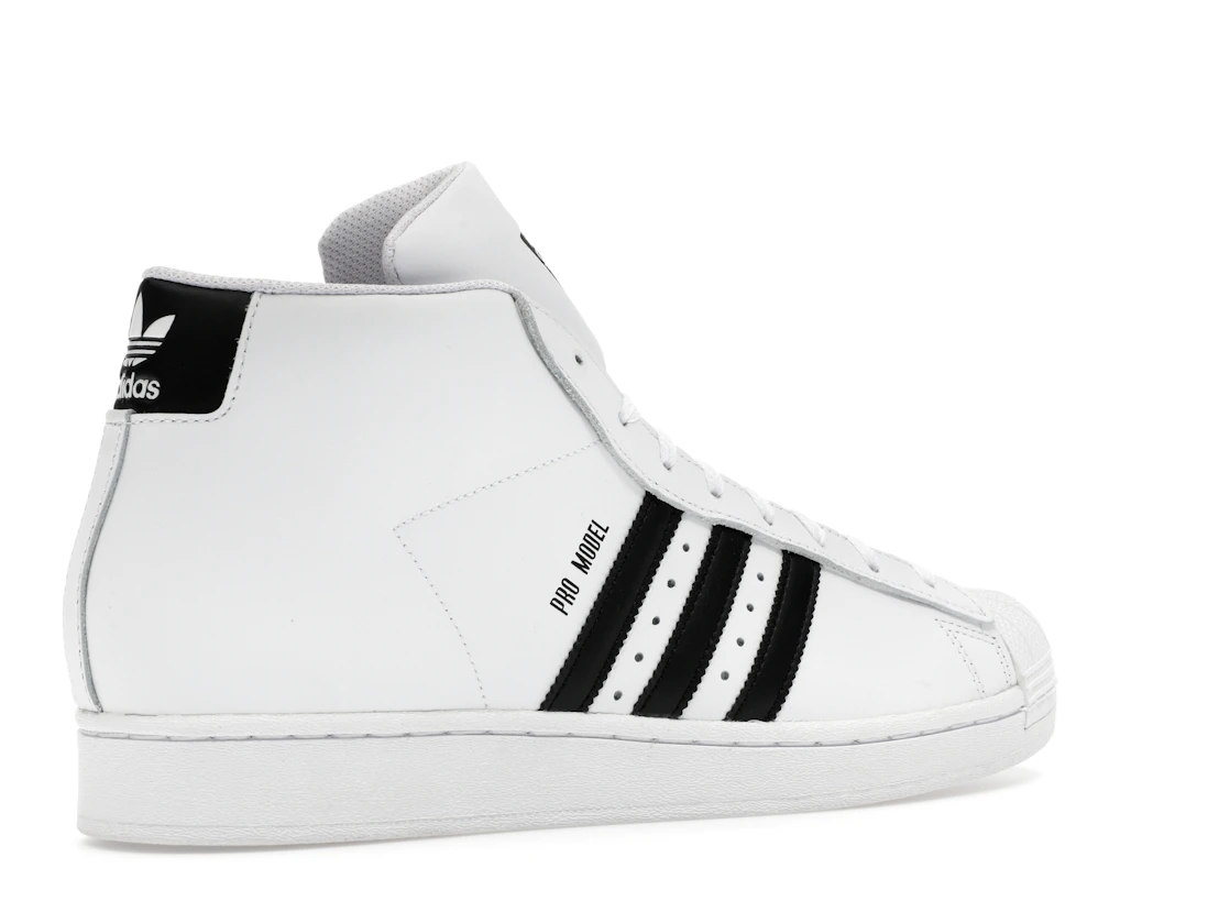 Vue 34 de adidas Pro Model Mid White Black