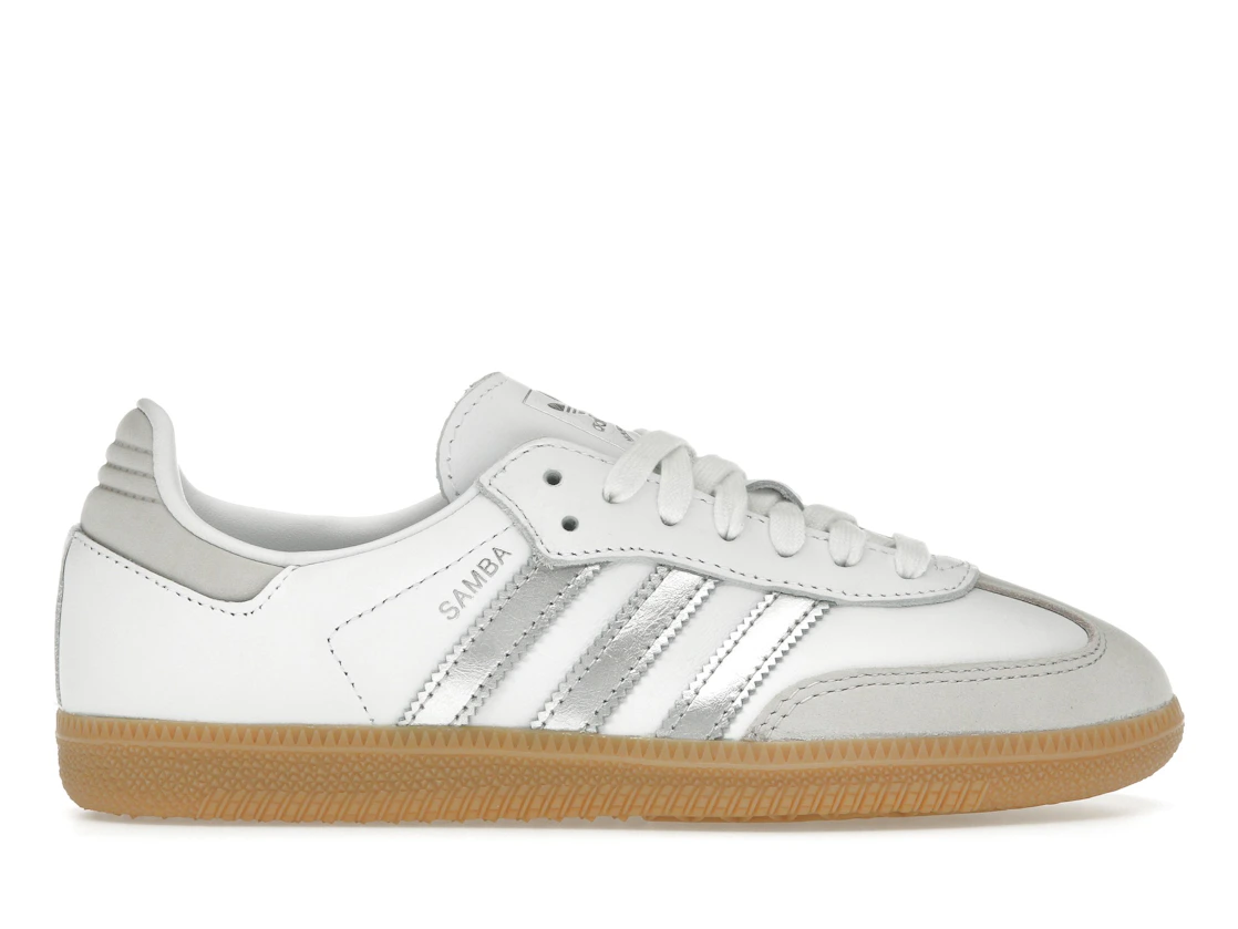 Vue 1 de adidas Samba OG White Silver Metallic Grey 