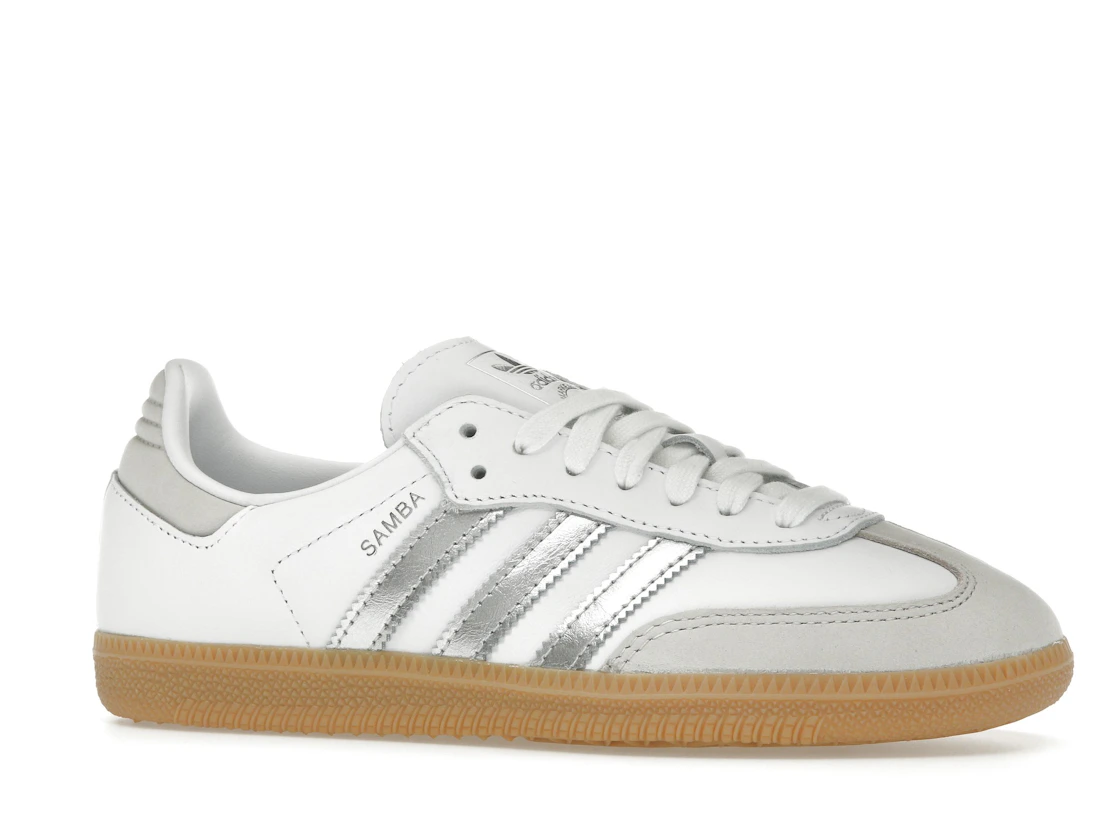 Vue 3 de adidas Samba OG White Silver Metallic Grey 
