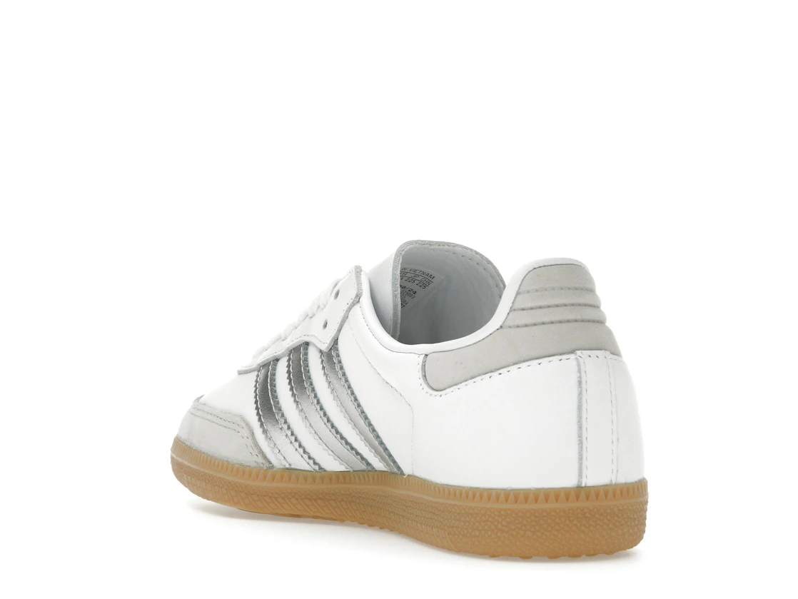Vue 25 de adidas Samba OG White Silver Metallic Grey 