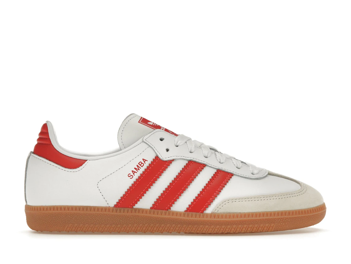Vue 1 de adidas Samba OG White Solar Red Gum 