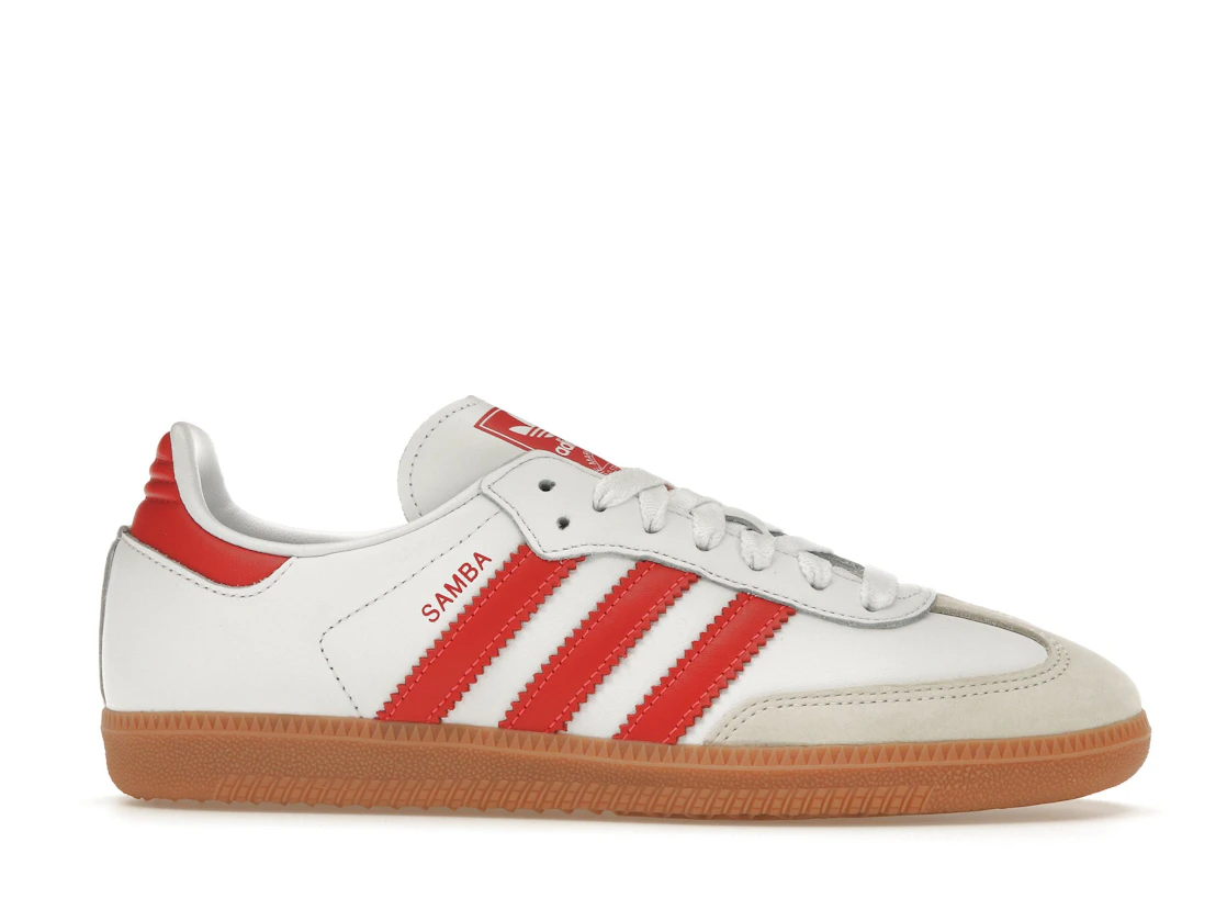 Vue 2 de adidas Samba OG White Solar Red Gum 