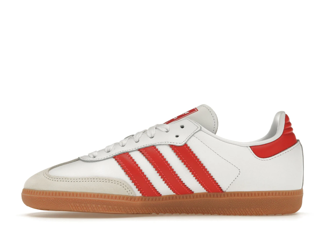 Vue 19 de adidas Samba OG White Solar Red Gum 