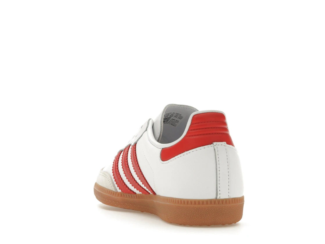 Vue 26 de adidas Samba OG White Solar Red Gum 