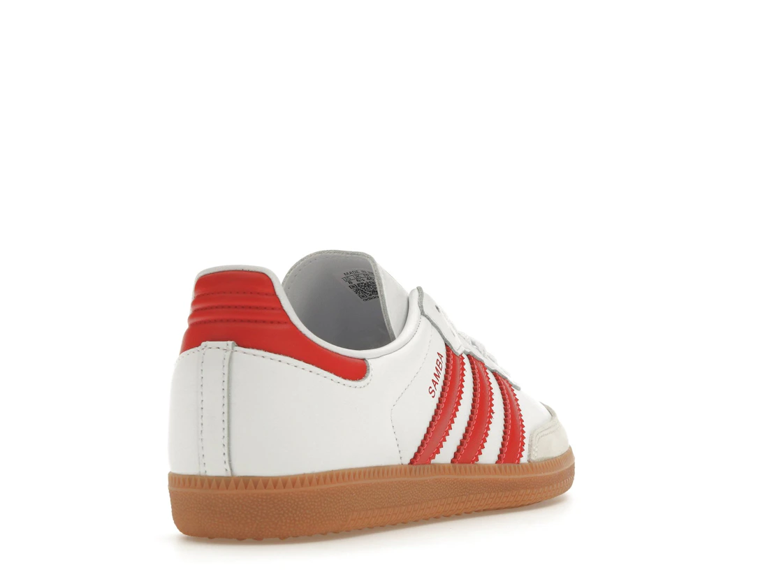 Vue 31 de adidas Samba OG White Solar Red Gum 
