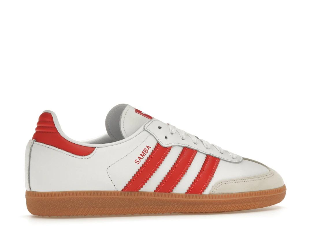 Vue 35 de adidas Samba OG White Solar Red Gum 