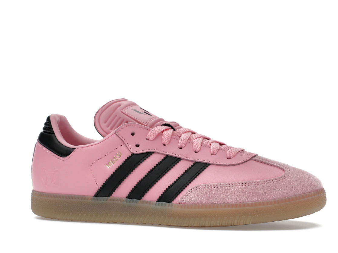 Vue 3 de adidas Samba Messi Light Pink Black