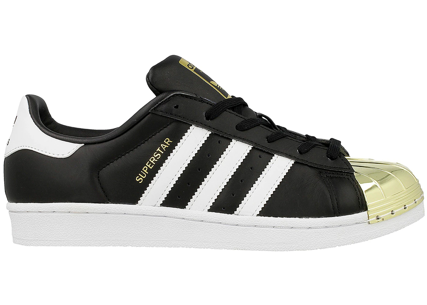 adidas Superstar Metal Toe Core Black Gold Toe 