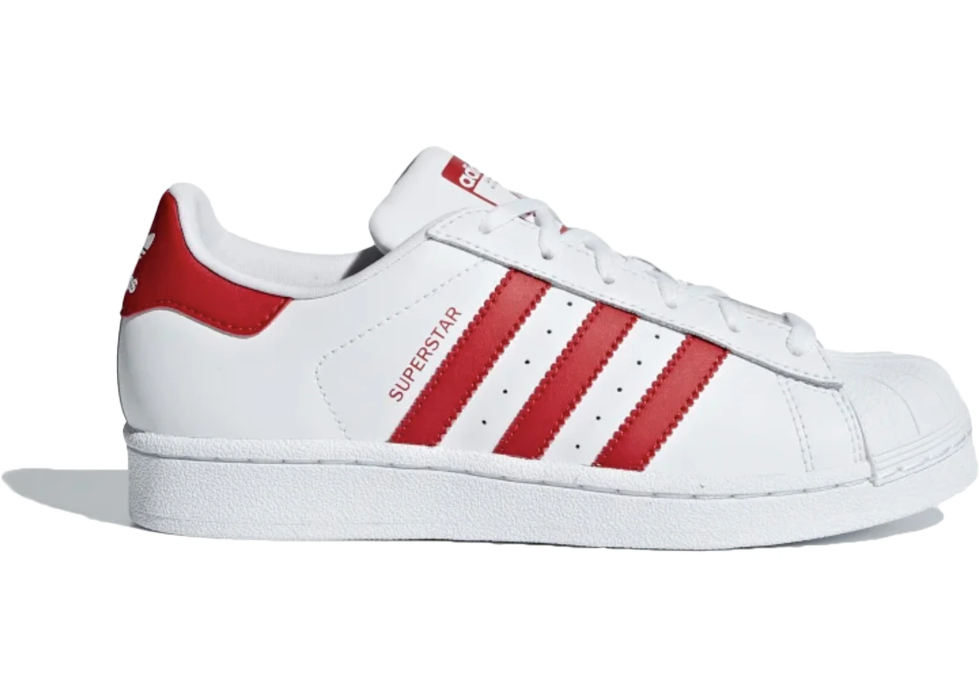 adidas Superstar Cloud White Scarlet (GS)