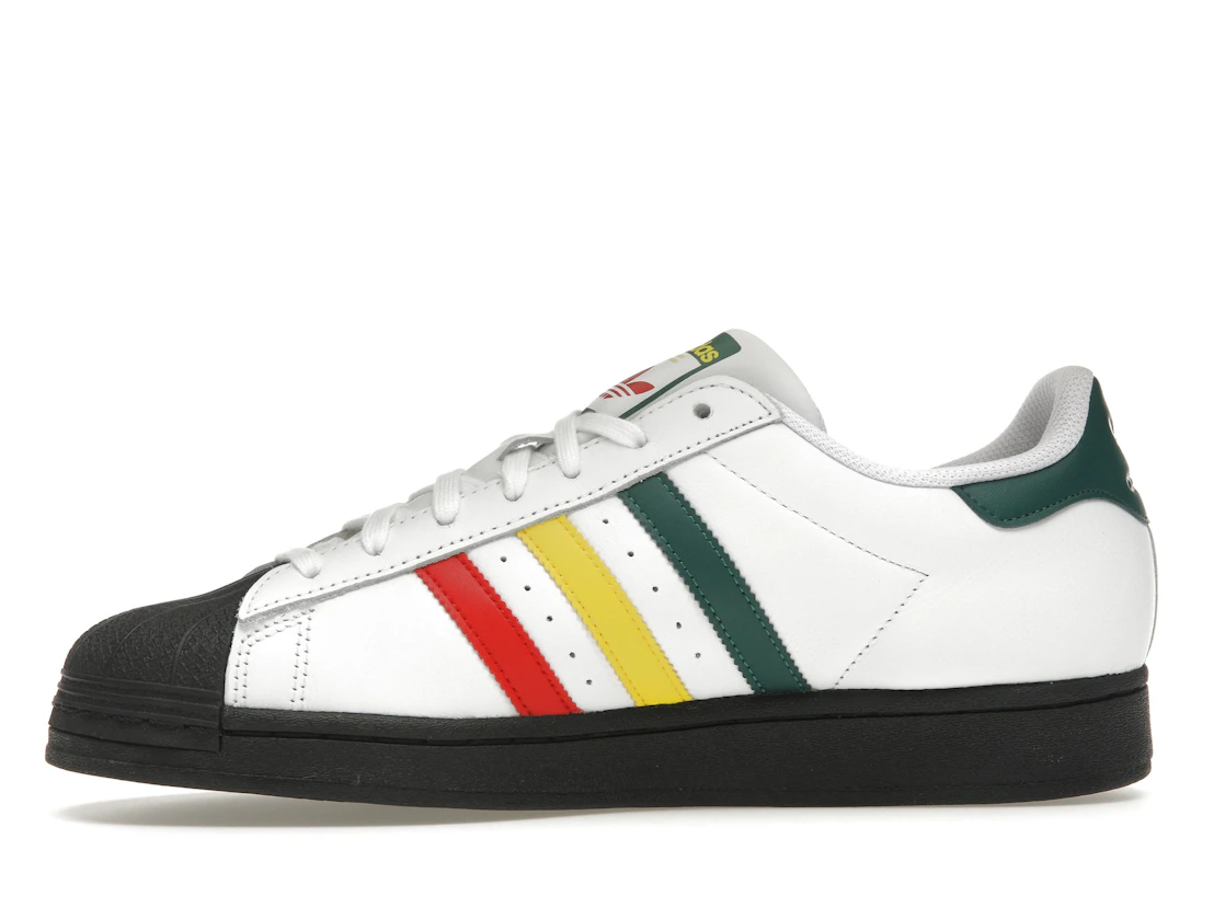 Vue 18 de adidas Superstar Rasta White