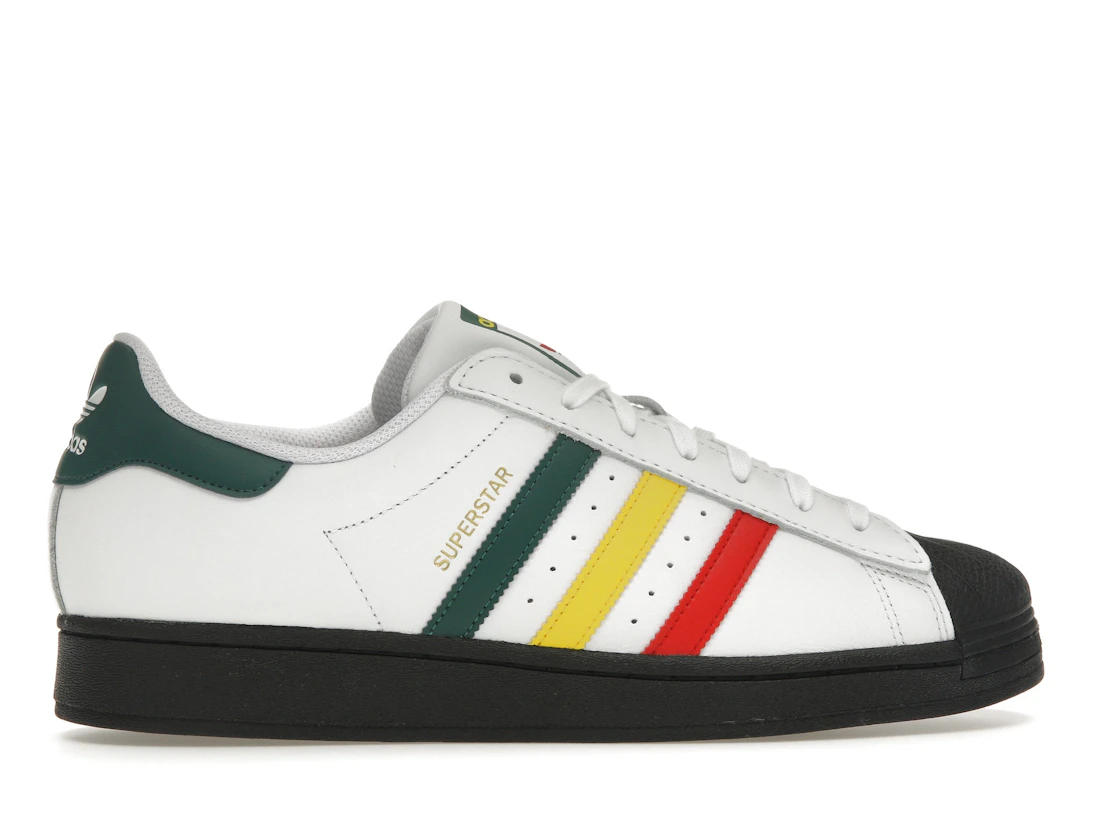 Vue 36 de adidas Superstar Rasta White