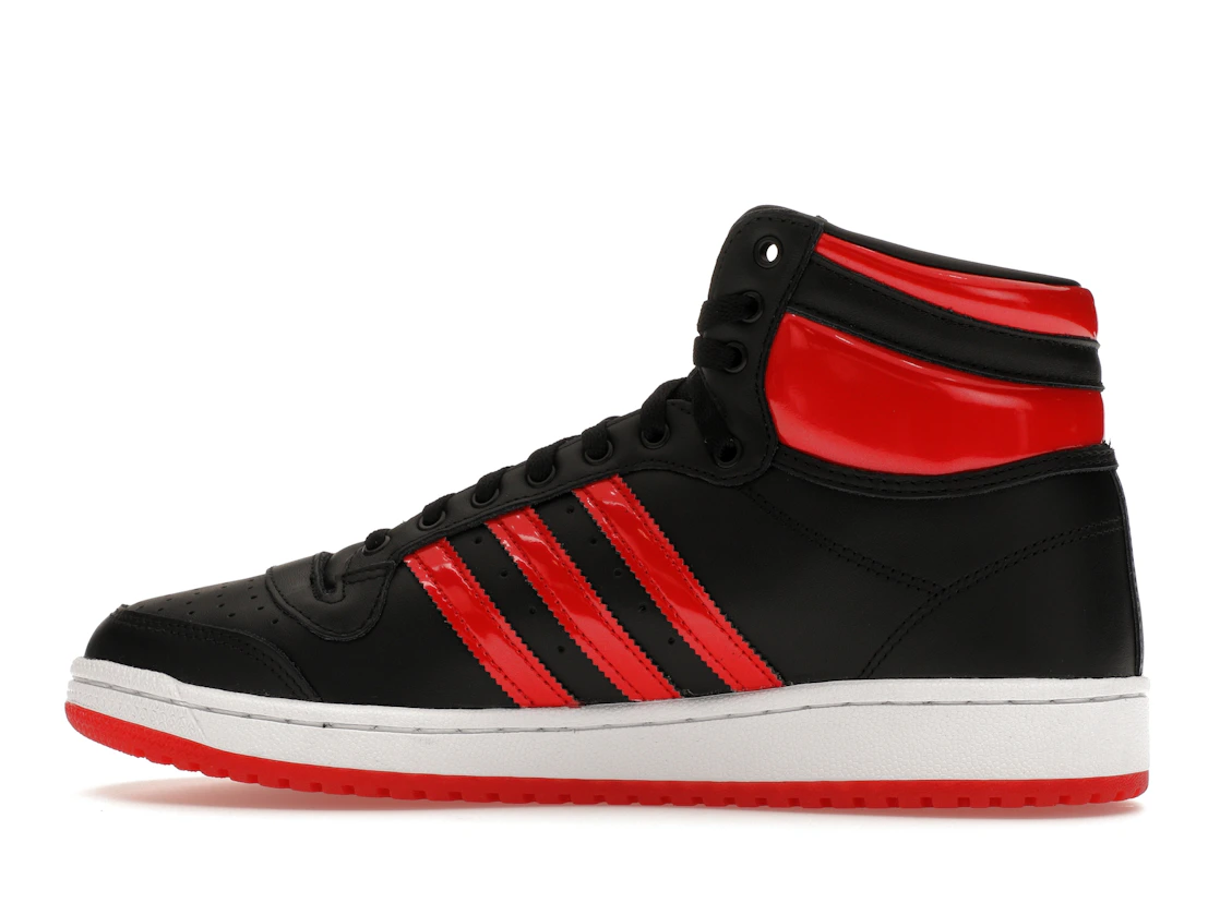 Vue 20 de adidas Top Ten Hi Core Black Vivid Red Patent