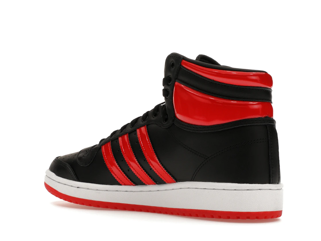 Vue 23 de adidas Top Ten Hi Core Black Vivid Red Patent