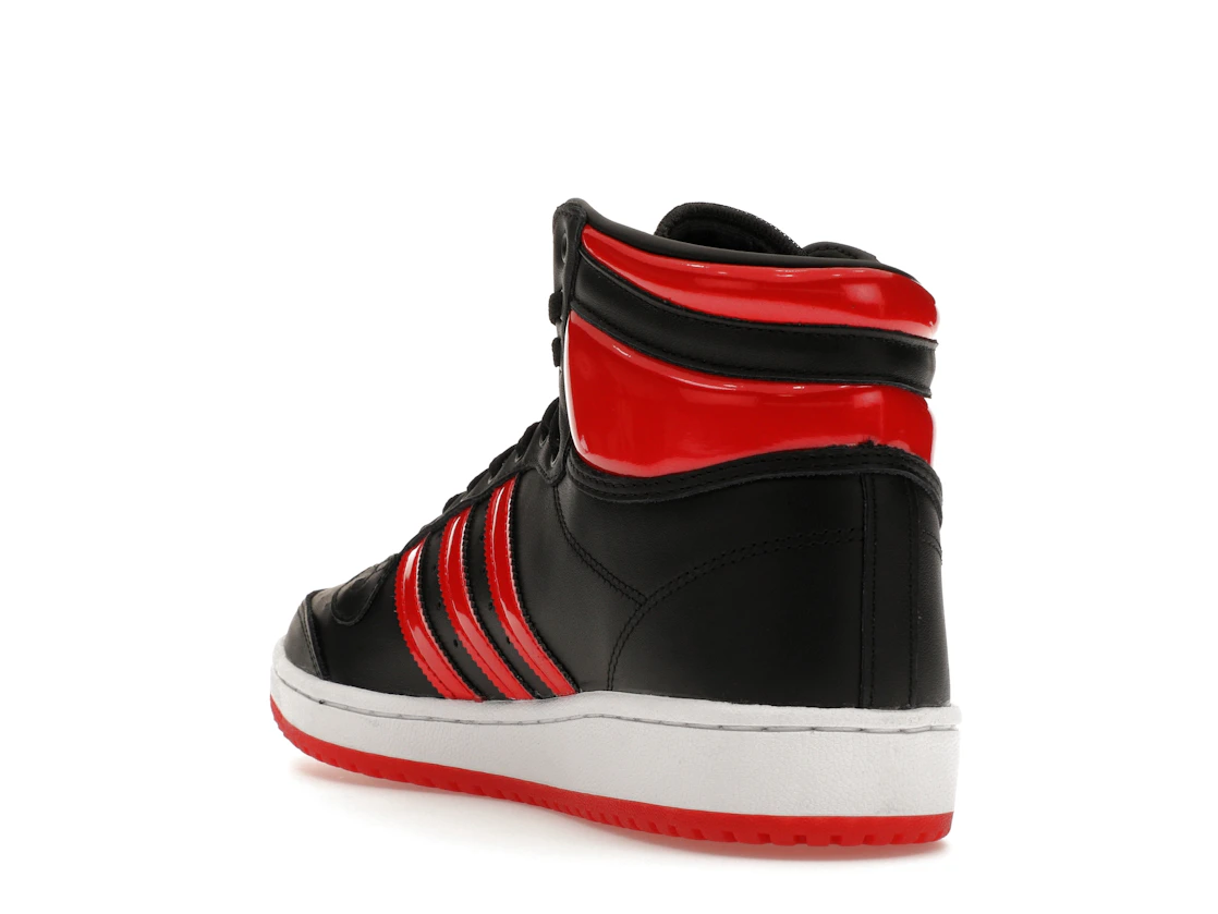 Vue 25 de adidas Top Ten Hi Core Black Vivid Red Patent
