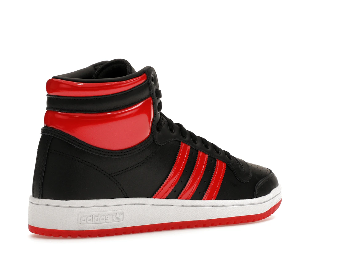Vue 33 de adidas Top Ten Hi Core Black Vivid Red Patent