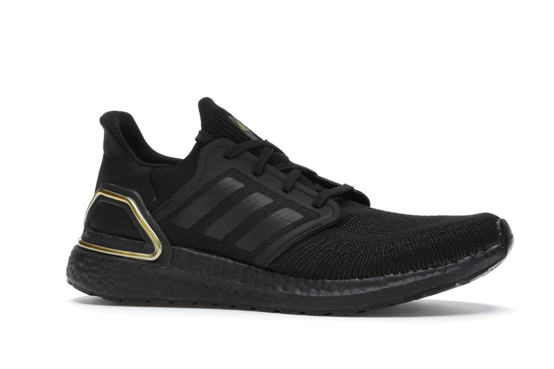 Vue 3 de adidas Ultra Boost 20 Core Black Gold Metallic