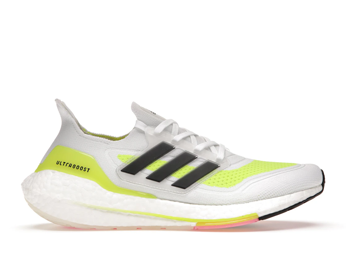 Vue 1 de adidas Ultra Boost 21 White Solar Yellow