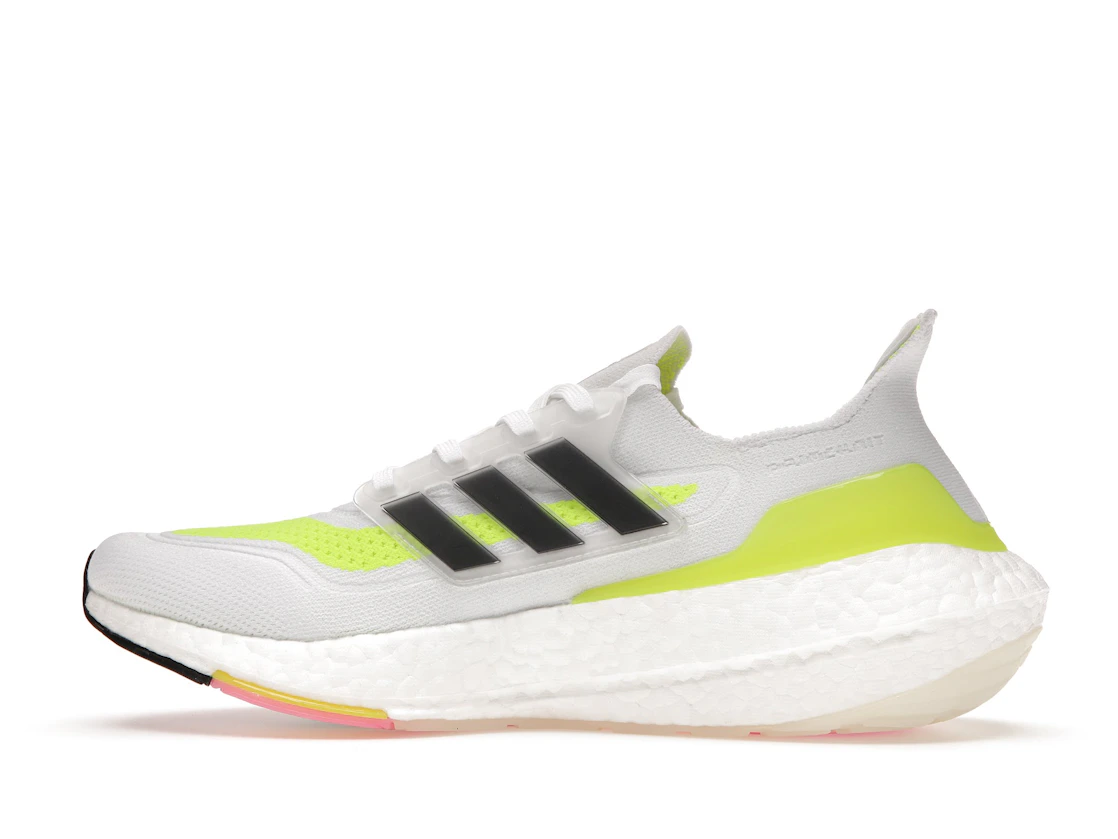 Vue 20 de adidas Ultra Boost 21 White Solar Yellow