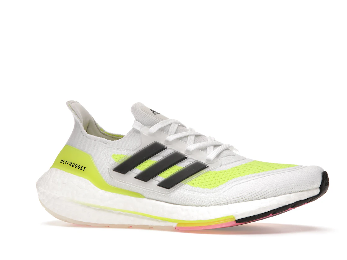 Vue 3 de adidas Ultra Boost 21 White Solar Yellow