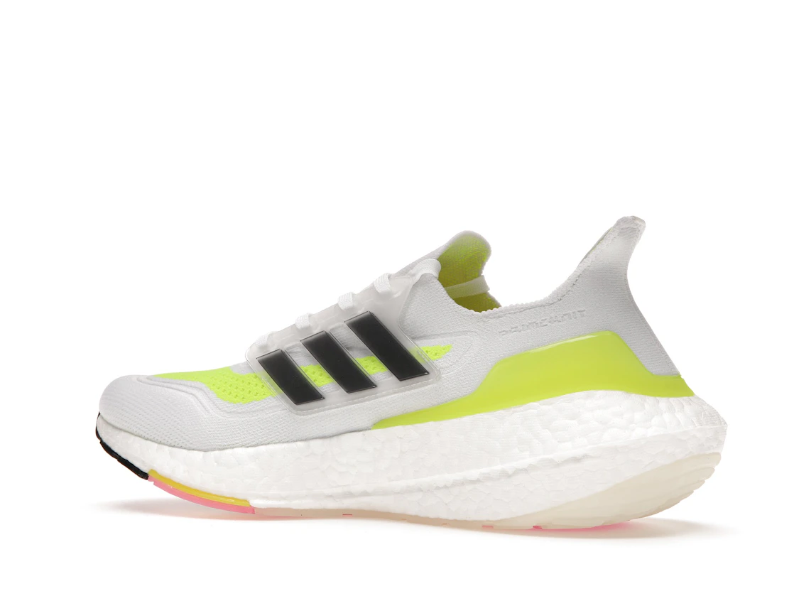 Vue 22 de adidas Ultra Boost 21 White Solar Yellow
