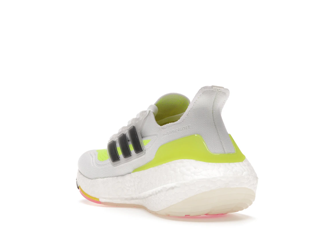 Vue 25 de adidas Ultra Boost 21 White Solar Yellow