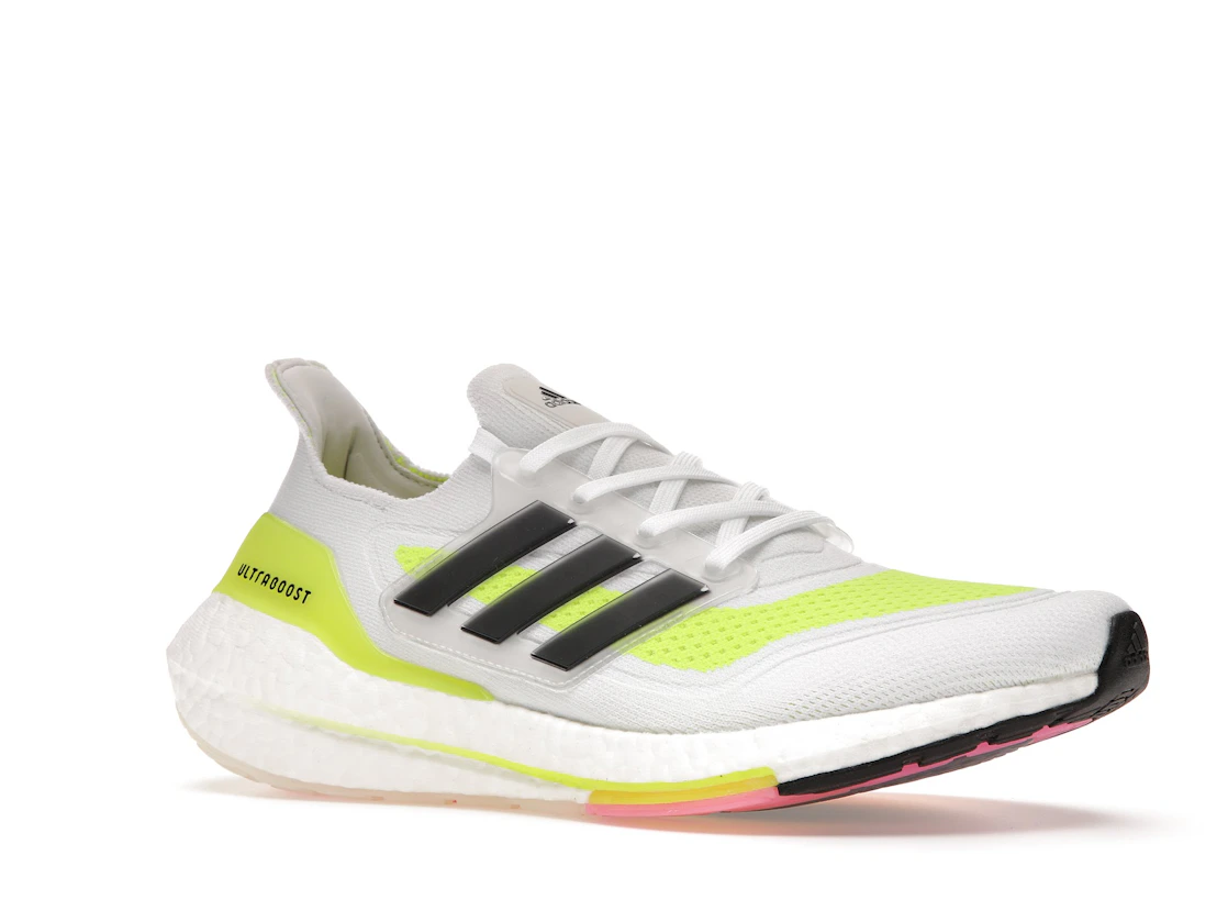Vue 4 de adidas Ultra Boost 21 White Solar Yellow