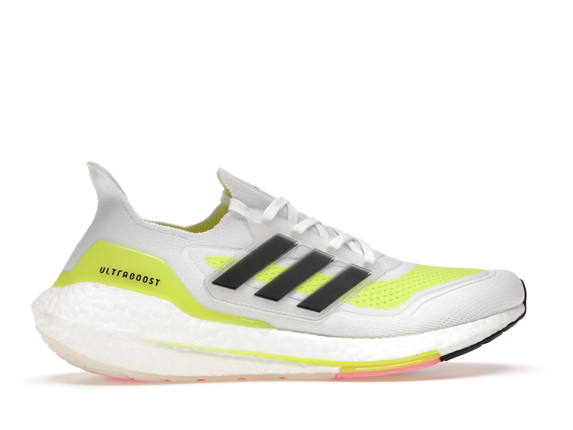 Vue 36 de adidas Ultra Boost 21 White Solar Yellow